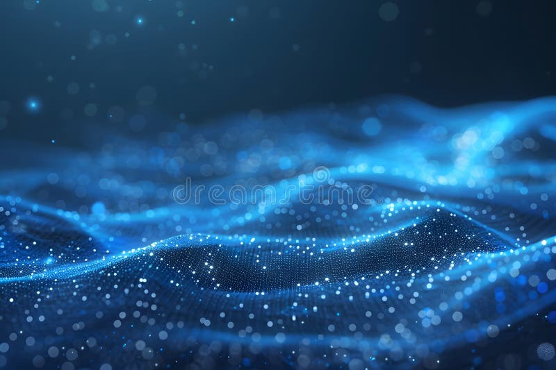 Abstract technology particles mesh background stock photography