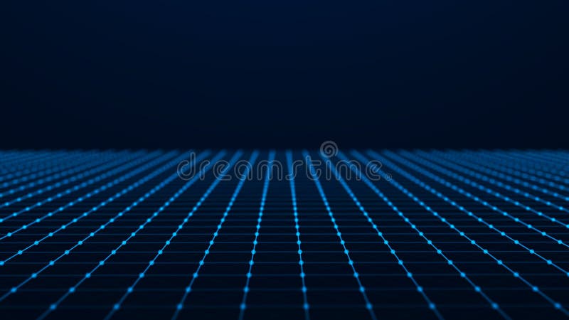 Abstract technology background. Futuristic perspective background. Big data visualization. 3D rendering vector illustration