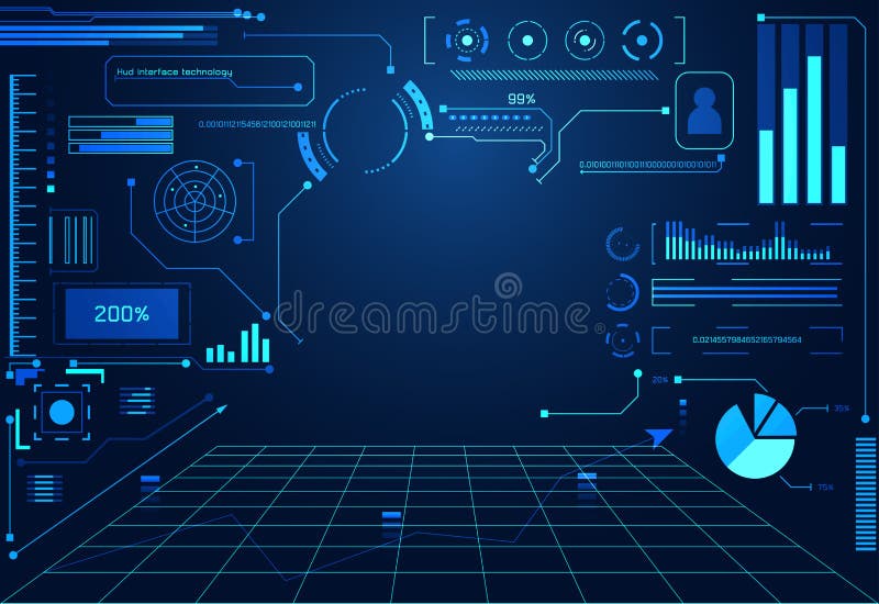 Abstract technology ui futuristic concept hud interface hologram stock illustration Abstract technology ui futuristic concept hud interface hologram stock illustration