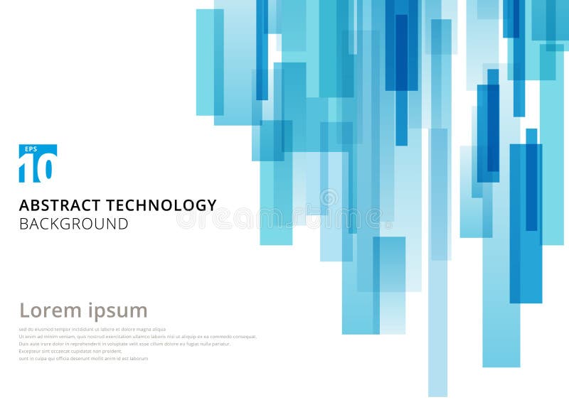 Tehnologie abstractă formă pătrată geometrică pe verticală suprapus stock illustration