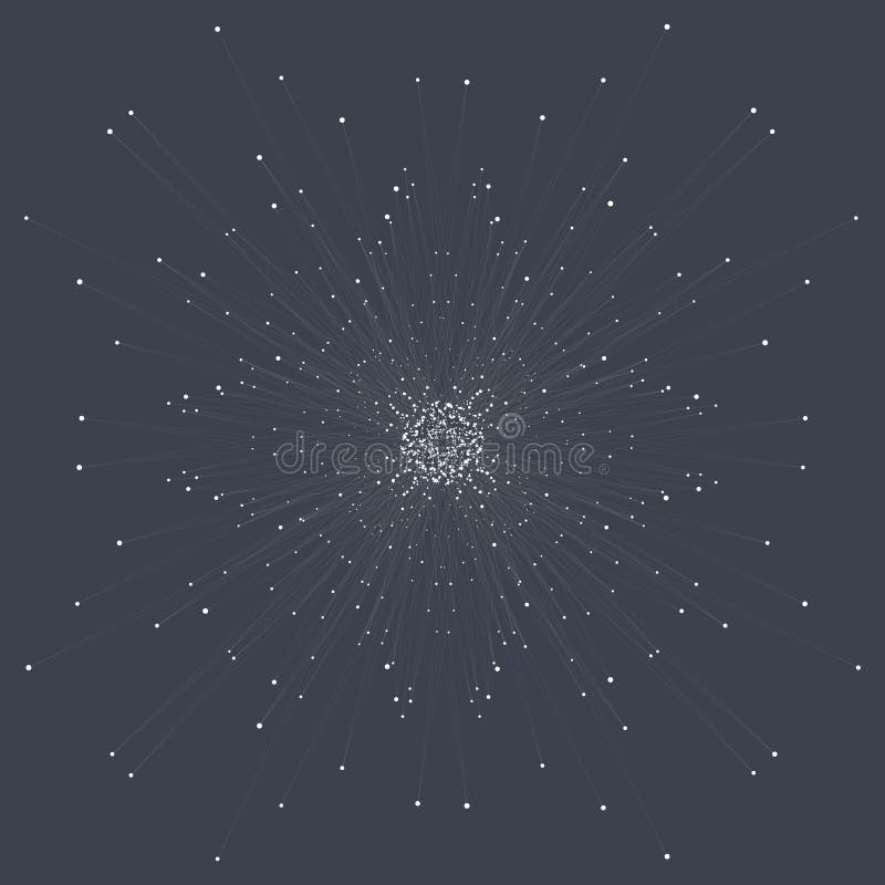 Abstract technology visualization. Background with connecting dots and lines. The concept illustration