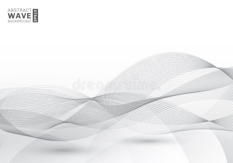 Abstract template elegant swoosh futuristic speed gray lines waves modern background with copy space