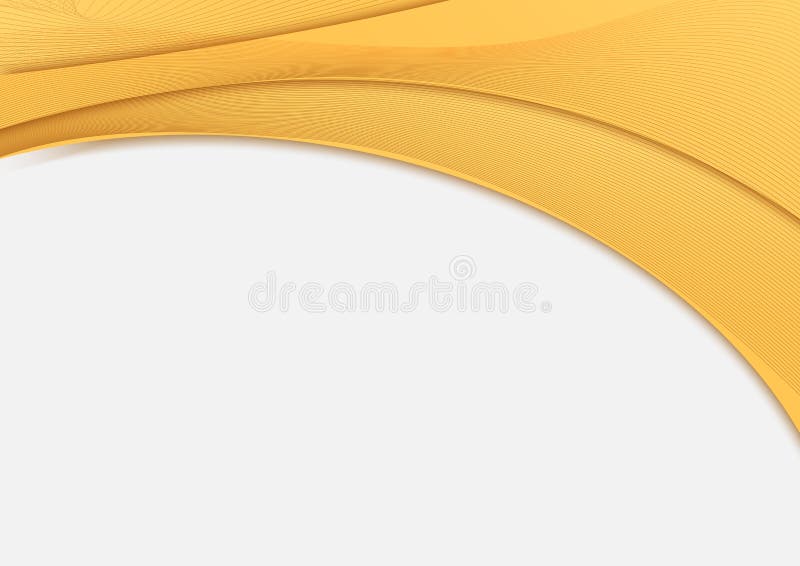 Abstract Template Header Yellow Curve with Line Elements Texture Isolated  on White Background Stock Vector - Illustration of brochure, isolated:  203333851