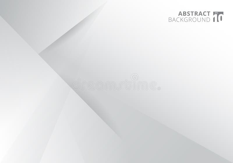 Abstract template white and gray color modern background design. Geometric triangles with shadow graphic royalty free illustration