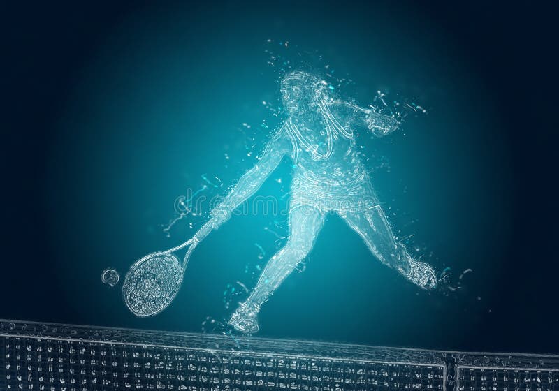 Abstract tennis player in action royalty free stock photography Abstract tennis player in action royalty free stock photography