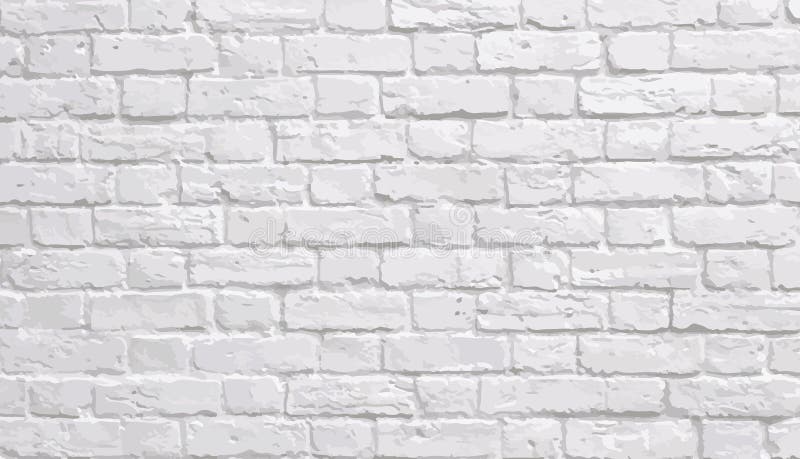 Abstract texture stained stucco, light gray, old White brick wall background Horizontal textures in the room, wallpapers - vector