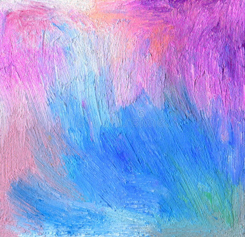 Abstract textured acrylic and oil pastel hand painted background stock images