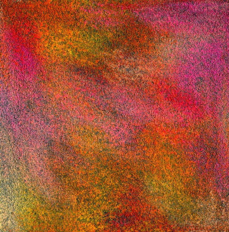 Abstract textured acrylic and oil pastel hand painted background