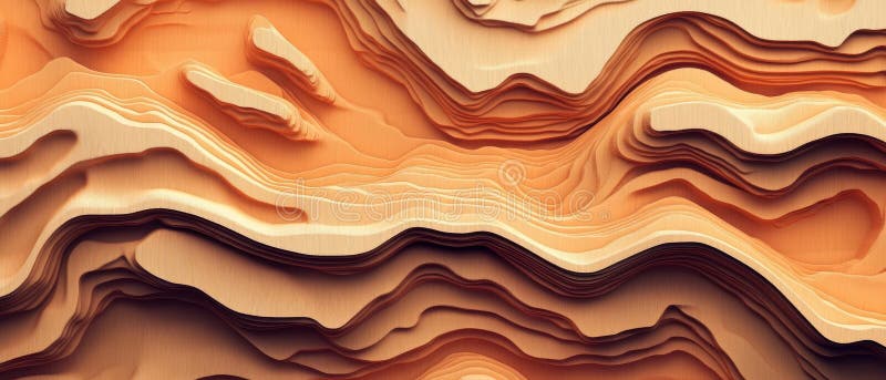 Abstract Textured Terrain Background Wavy Layers for Infographics and Presentations royalty free illustration