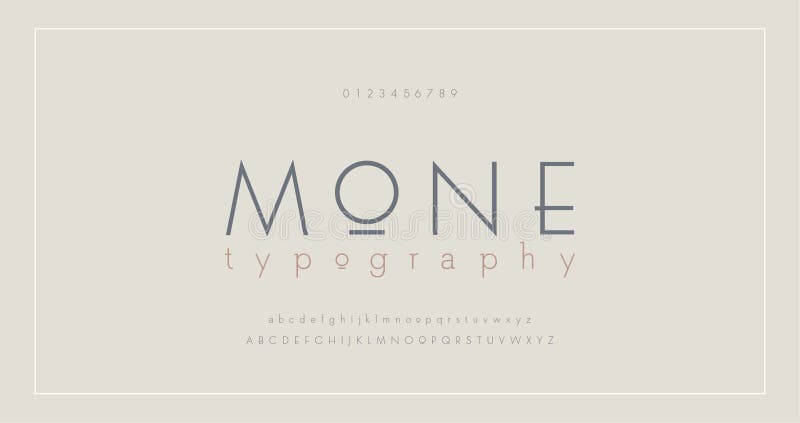 Abstract thin line font alphabet. Minimal modern fonts and numbers. Typography typeface uppercase lowercase and number. vector vector illustration