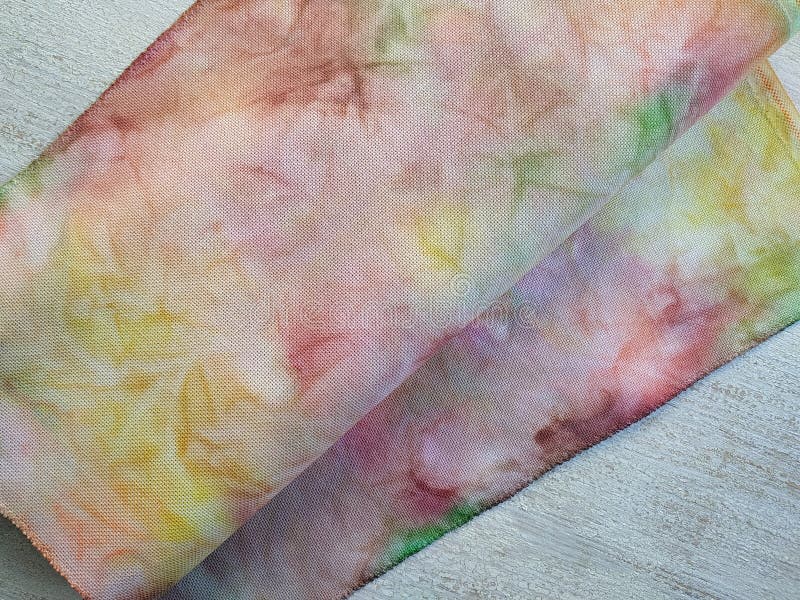 Abstract Tie Dye Canvas Effect Texture Background. Fabric for Cross