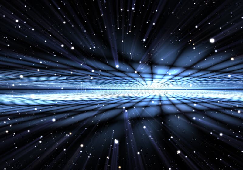 Abstract time warp, traveling in space. vector illustration