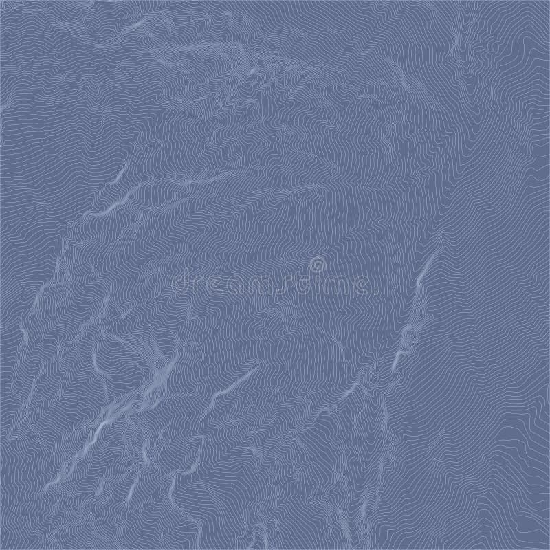 Abstract Vector Topographic Map In Blue Colors Stock Vector