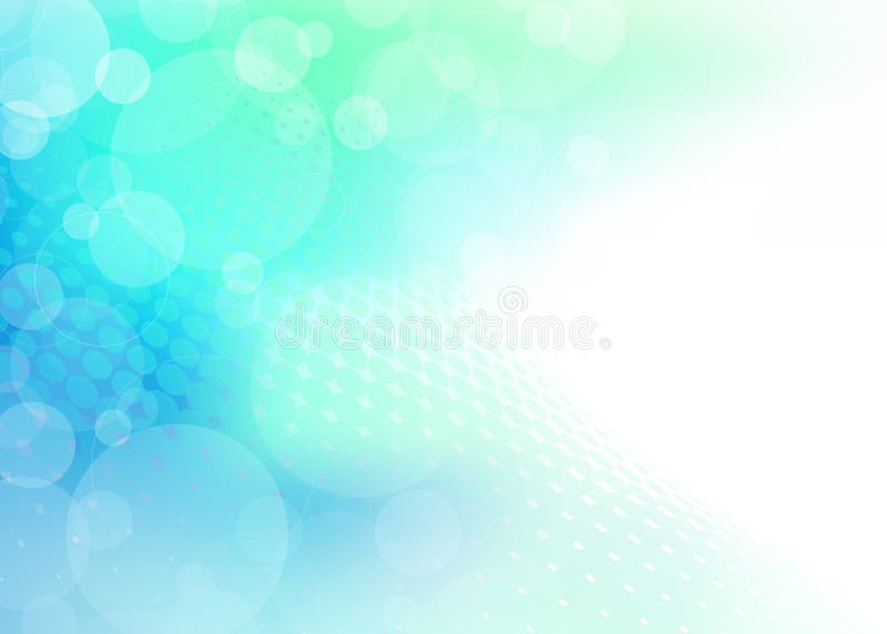 Abstract translucent spheres on blue green Background vector illustration