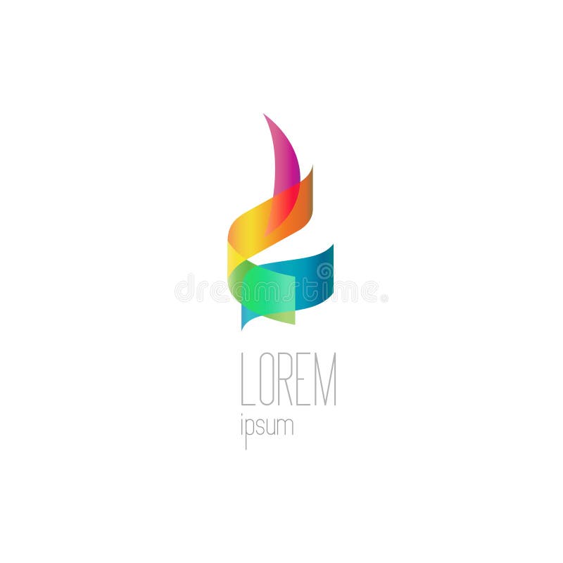 Abstract transparent ribbons logo design template stock illustration Abstract transparent ribbons logo design template stock illustration