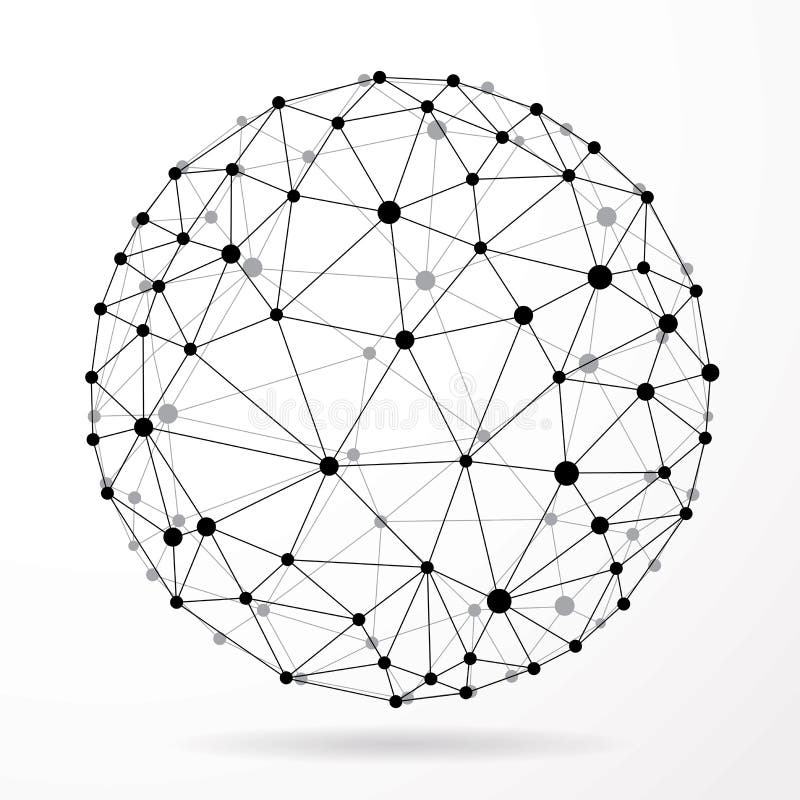 Net ball dot vector illustration