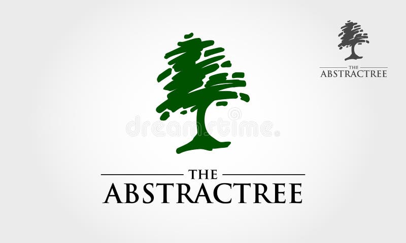 The Abstract Tree Logo Template. stock illustration