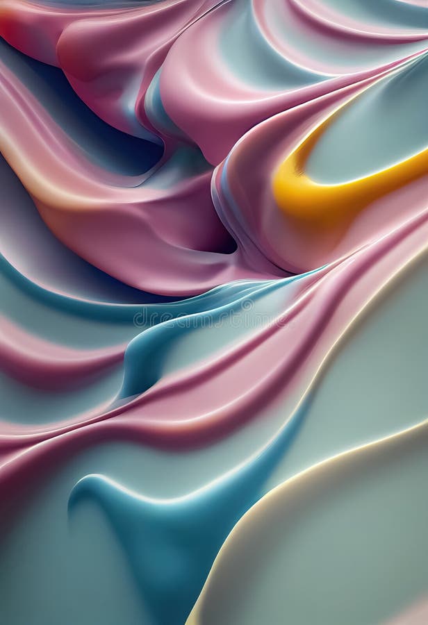 Abstract Trendy Dynamic Thick Acrylic Paints Plastic Liquid Substance Background Stock