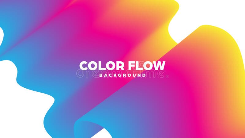 Abstract trendy geometric background with liquid gradient. Colorful dynamic curve wave. Modern motion banner. Vector vector illustration