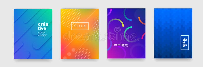 Abstract trendy gradient flowing geometric pattern background texture for poster cover design vector illustration
