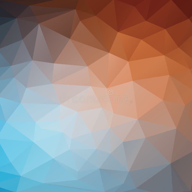 Abstract triangle background in blue and brow tones vector illustration