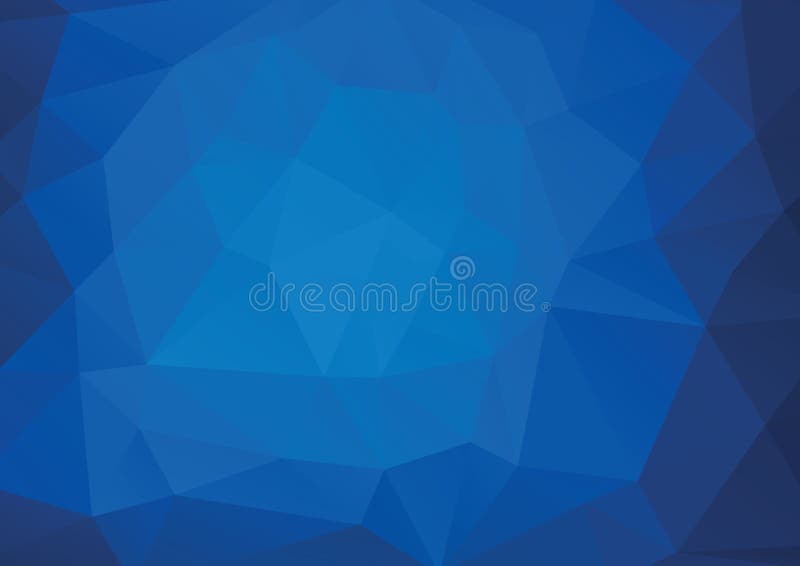 Abstract triangle background in deep blue tones. stock illustration