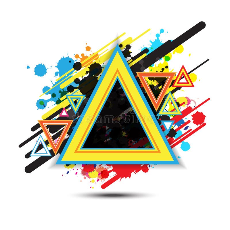Abstract triangle background design stock illustration