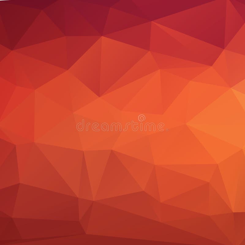 Abstract triangle background in golden red tones stock illustration