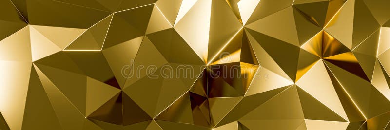 Abstract Triangle Background in Studio Room. 3d Golden Triangle Pattern  Design. 3d Rendering for Wallpaper, Backdrop, Banner Stock Illustration -  Illustration of modern, template: 183242840