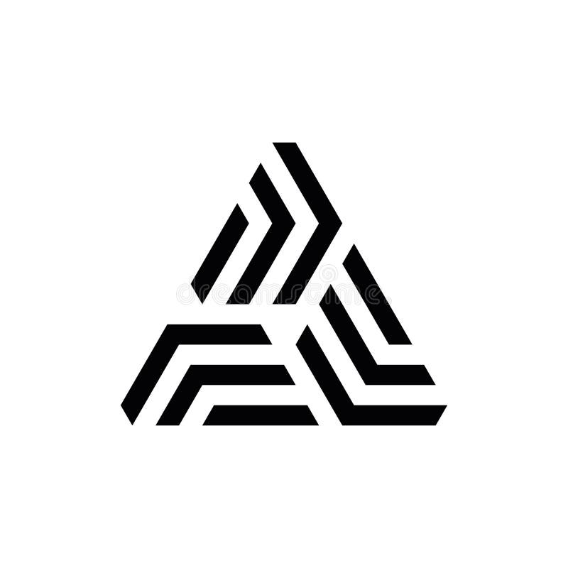 Abstract Triangle Shape Logo on White Background Stock Illustration ...