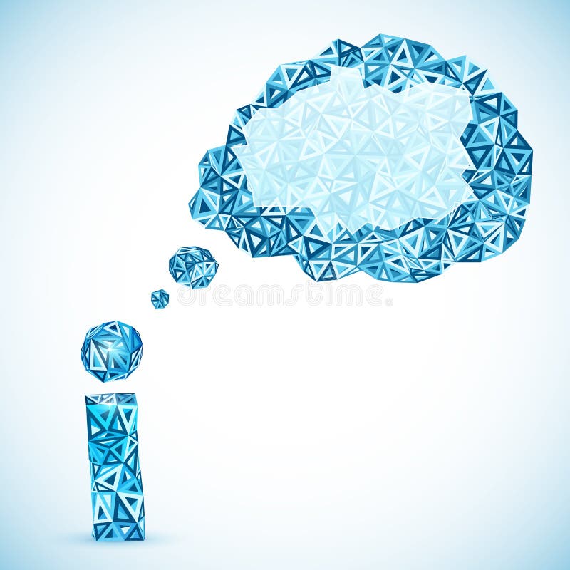 Abstract triangles idea bubble stock illustration