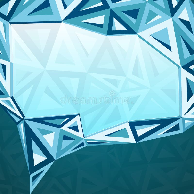 Abstract triangles idea bubble royalty free illustration