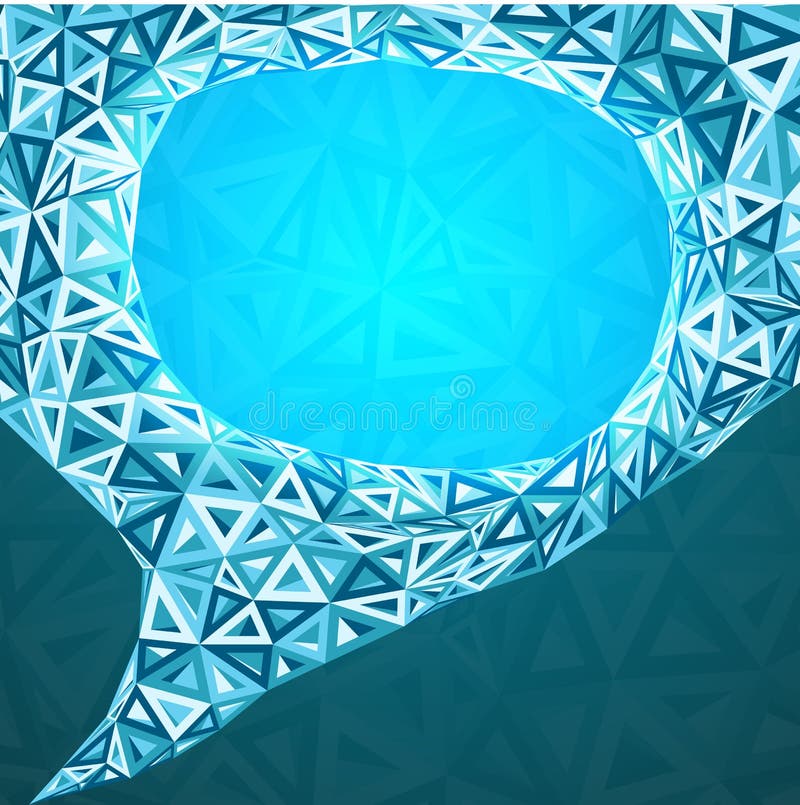 Abstract triangles idea bubble royalty free illustration