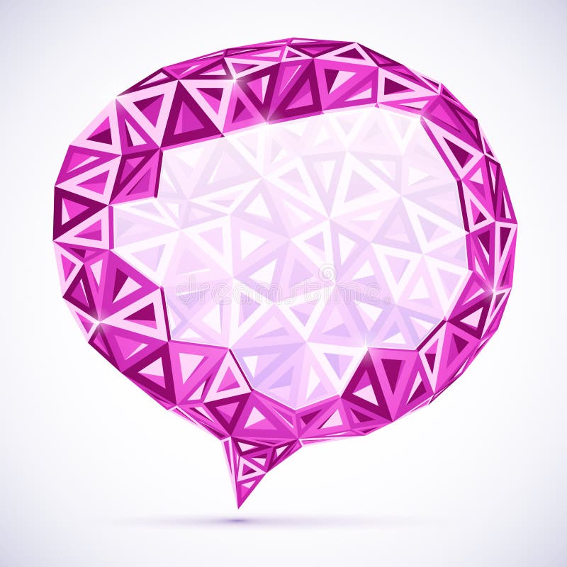 Abstract triangles idea bubble vector illustration