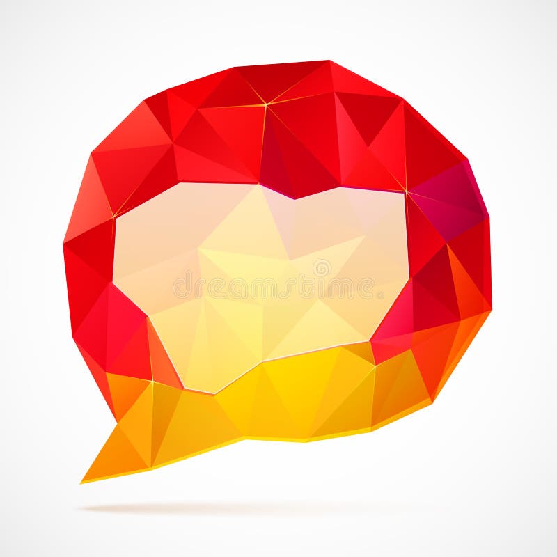Abstract triangles idea bubble vector illustration