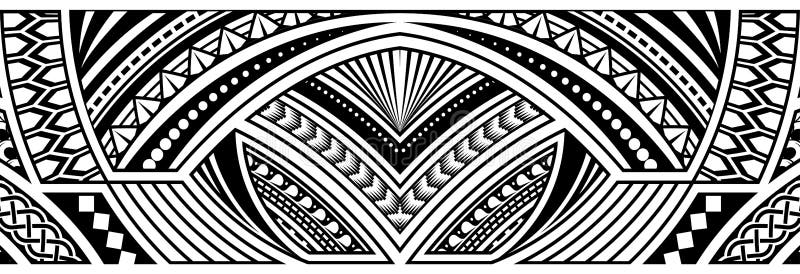 Abstract Tribal Art Tattoo Border Stock Vector - Illustration of motif ...