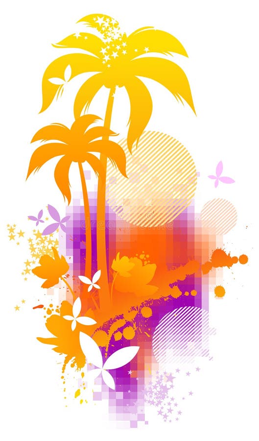 Abstract tropical scene