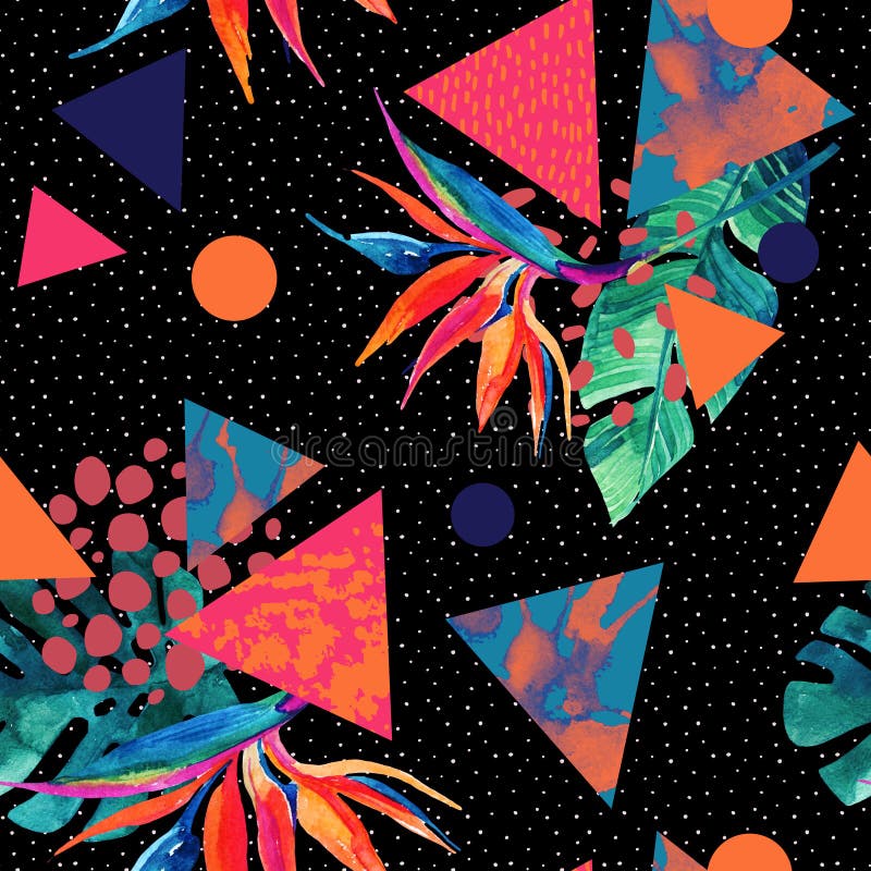 Abstract tropical summer design in minimal style.