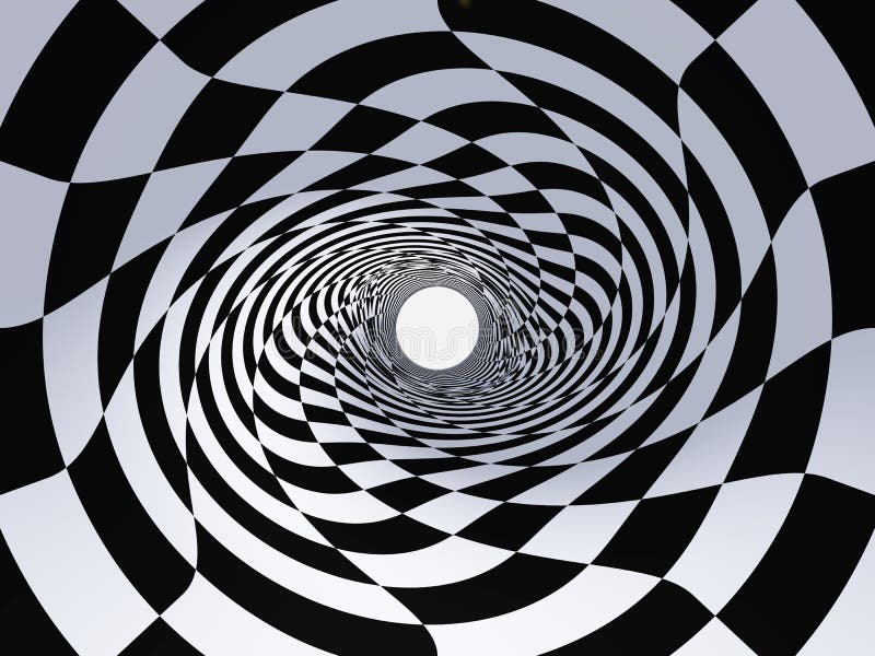 Abstract Checkered Speed Tunnel Stock Illustration - Illustration of ...