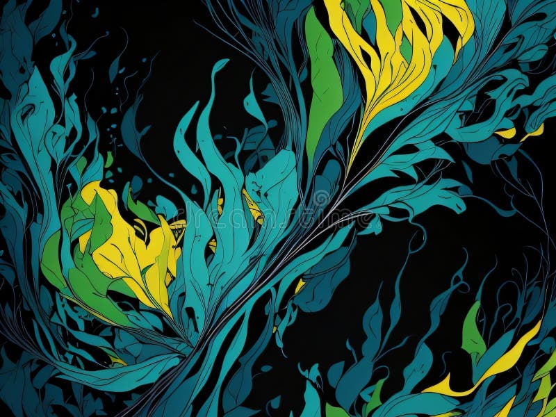 Abstract underwater wallpaper backdrop stock illustration