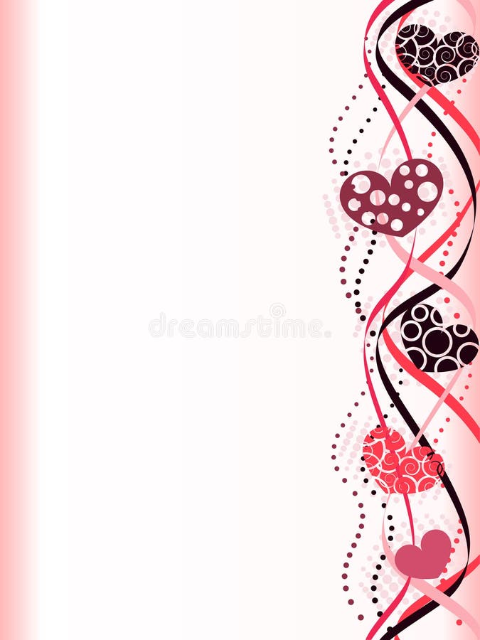 Abstract Valentine border