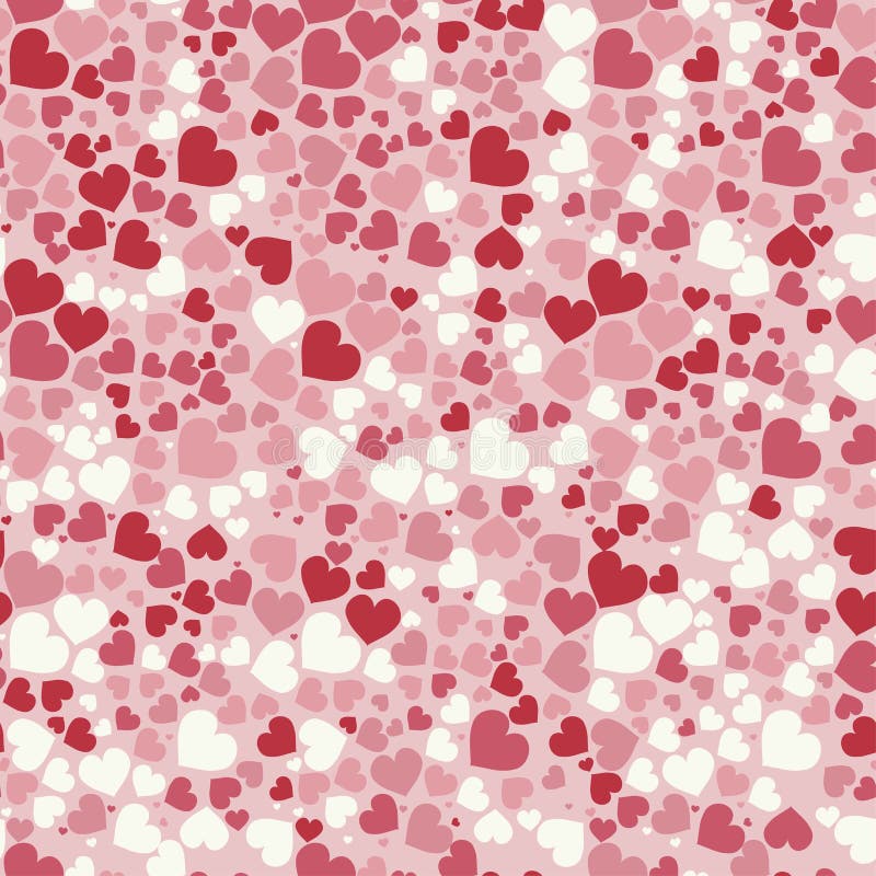 Abstract Valentine`s Day hearts. Seamless background for your design. Vector illustration. Love concept. Cute wallpaper. Good idea