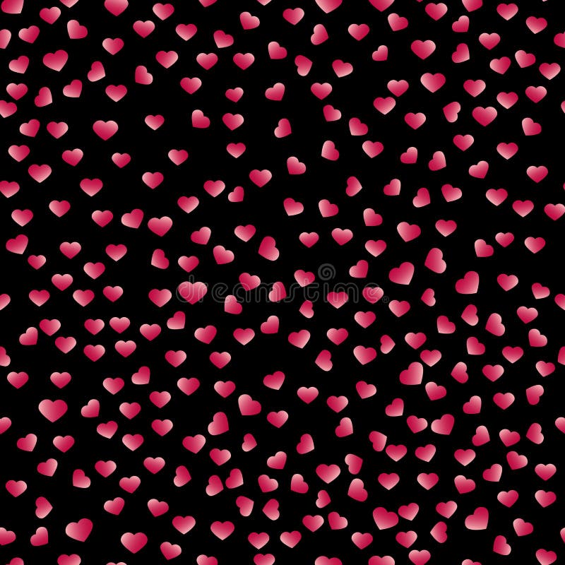 Abstract Valentine& x27;s Day hearts. Red hearts. Seamless background for your design. Vector illustration. Love concept.