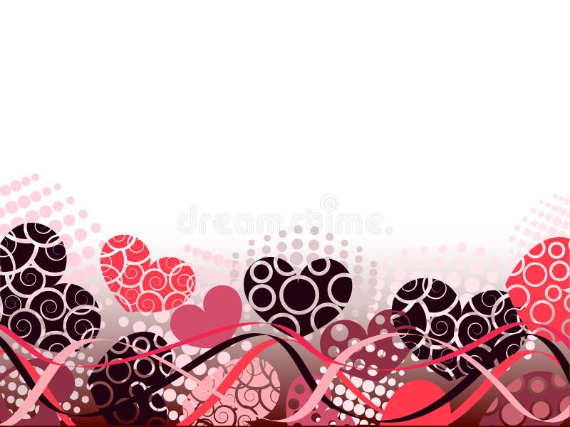 Abstract Valentines Day background with hearts.