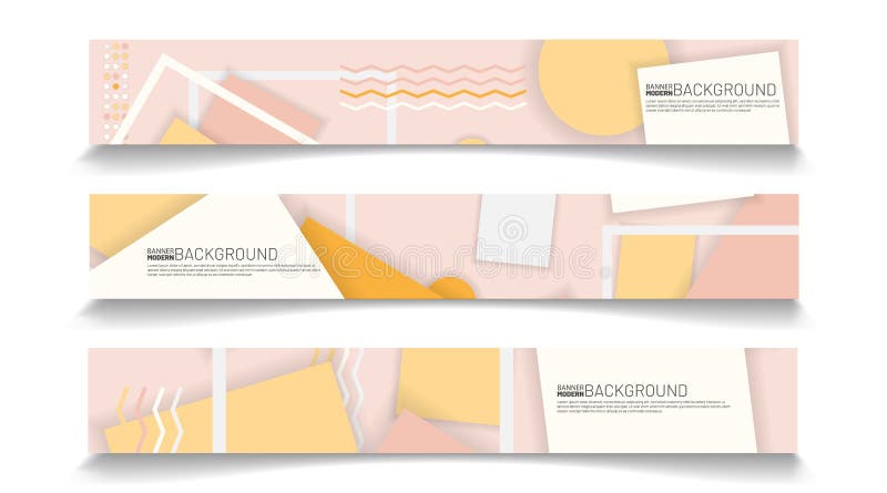 Abstract vector background banner template. rectangular design collection vector illustration