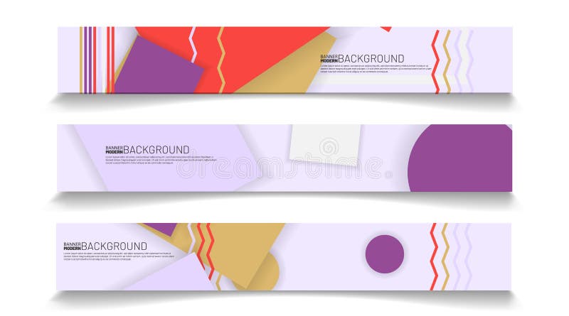 Abstract vector background banner template. rectangular design collection royalty free illustration