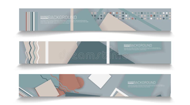 Abstract vector background banner template. rectangular design collection vector illustration