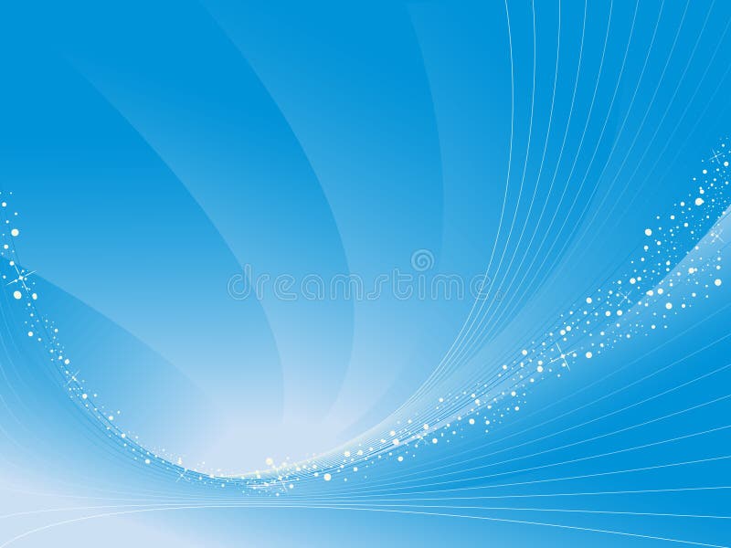 Abstract vector background in blue with curves