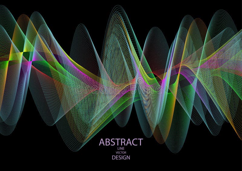 Abstract Vector Background, Abstract Vector Colorful Wave Lines ...