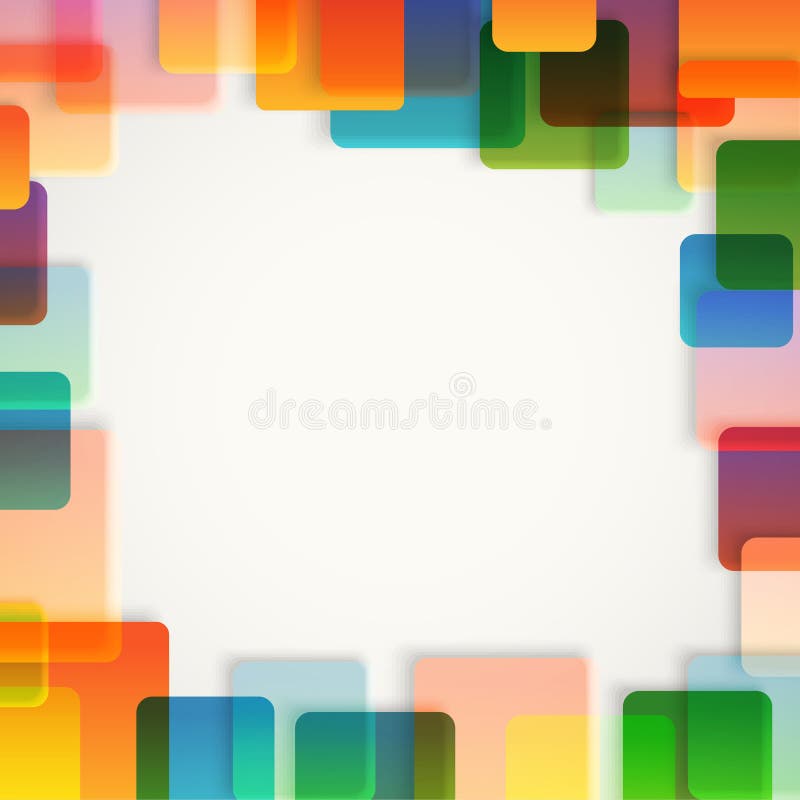 Abstract vector background of different color squares